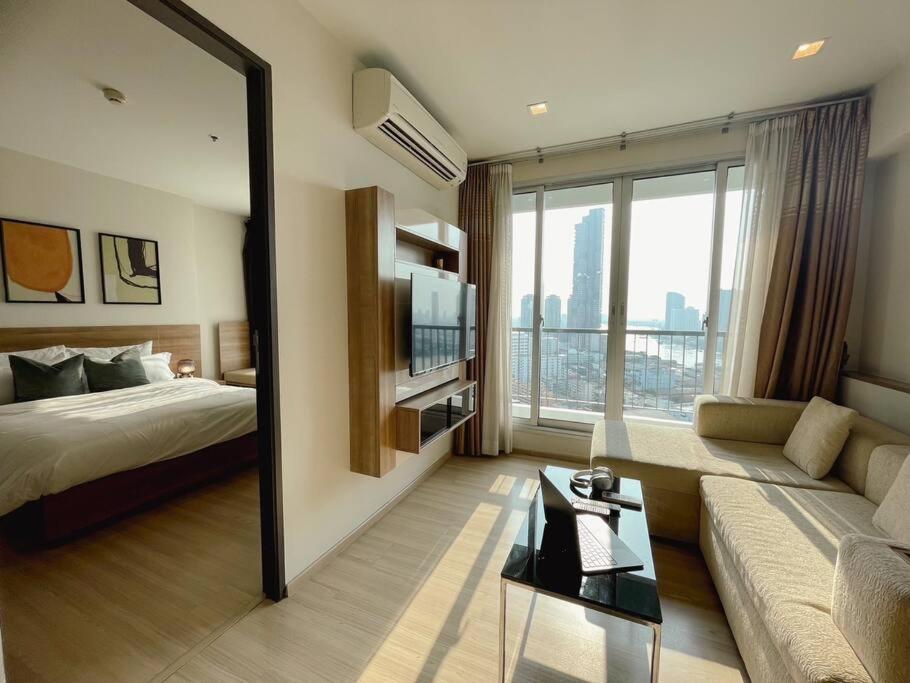 Luxurious Downtown River View Chao Phraya River Apartment Bangkok Luaran gambar